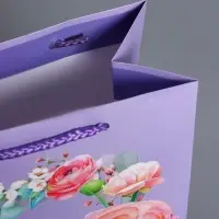 Пакет подарочный ламинированный &laquo;Цветочная симфония&raquo;, сиреневый, 18&times;22.3&times;10 см