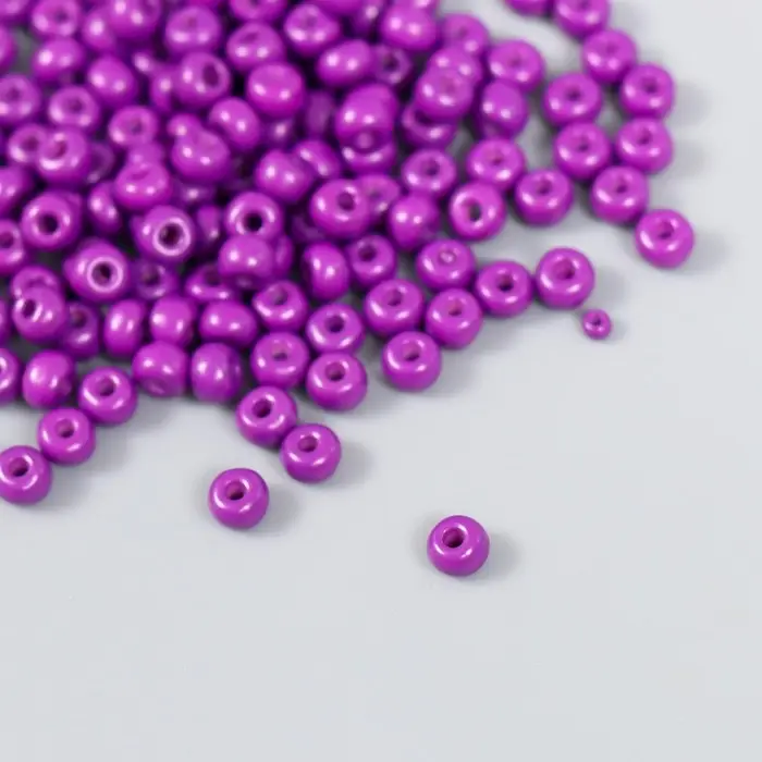 Бисер стекло 6/0  Бисер стекло 6/0 "Серо-фиолетовый" 15 гр