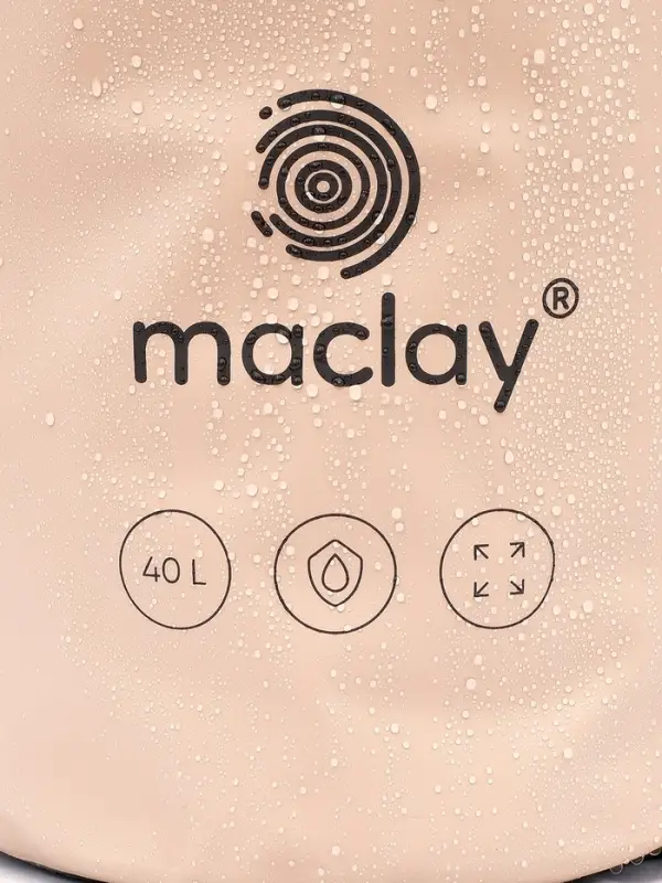 Гермомешок туристический maclay, 20 л, 500D, с лямкой, бежевый