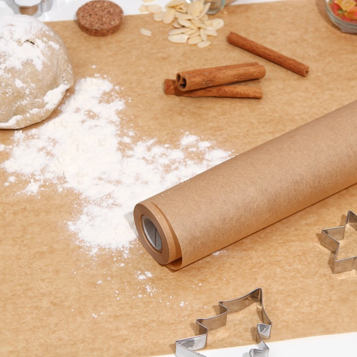 Пергамент силиконизированный, коричневый, жиростойкий, 38 см х 25 м Пергамент силиконизированный, коричневый, жиростойкий, 38 см х 25 м