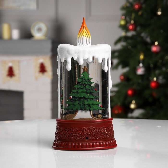 Светодиодная фигура «Свеча с ёлкой» 12.3 × 24 × 8 см, пластик, батарейки ААх3 (не в комплекте), USB, свечение тёплое белое Светодиодная фигура «Свеча с ёлкой» 12.3 × 24 × 8 см, пластик, батарейки ААх3 (не в комплекте), USB, свечение тёплое белое