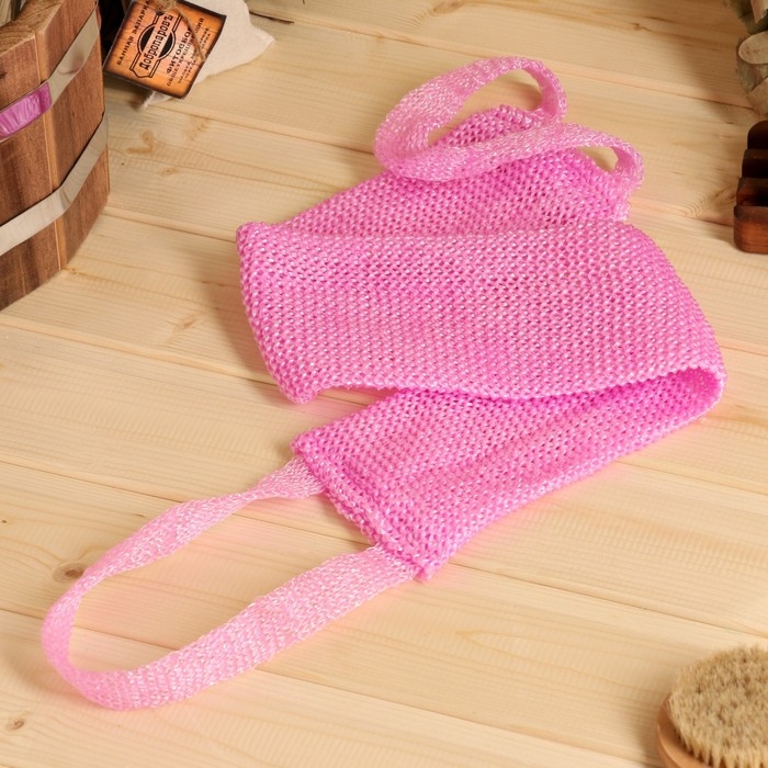Мочалка банная вязаная Мочалка банная вязаная "Супердлинная", 70х11см, цвет микс