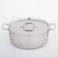 Кастрюля Катунь &laquo;Общепит&raquo;, 12 л, d=35 см, с крышкой, капсульное дно, индукция, нержавеющая сталь, хромированная