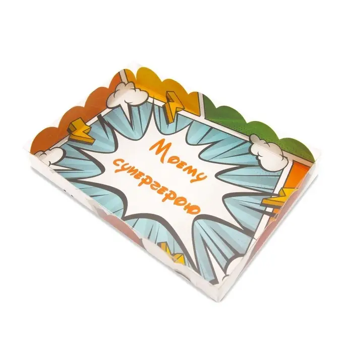 Коробка для печенья &laquo;Супергерою&raquo;, 22&times;15&times;3 см 5 шт.