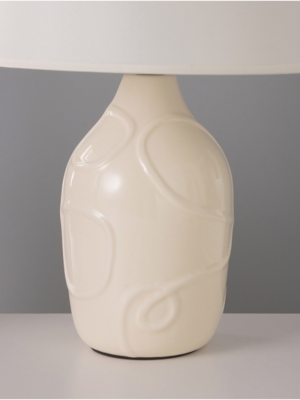 Настольная лампа Настольная лампа "Линии" 1х15Вт Е14 молочный 25х25х36см