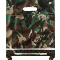 Пакет "Камуфляж", полиэтиленовый с вырубной ручкой, 31х40 см, 60 мкм