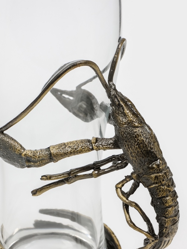 Бокал для пива Бокал для пива "Рак", 9.2 х 18.5, мельхиор