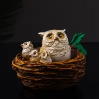 Фигурка полистоун &laquo;Совушки в гнезде&raquo;, 7.5&times;10&times;9.2 см