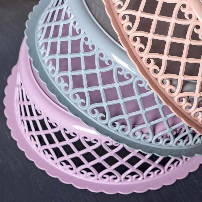 Ваза для хлеба и фруктов Amor, d=21 см, круглая, цвет МИКС