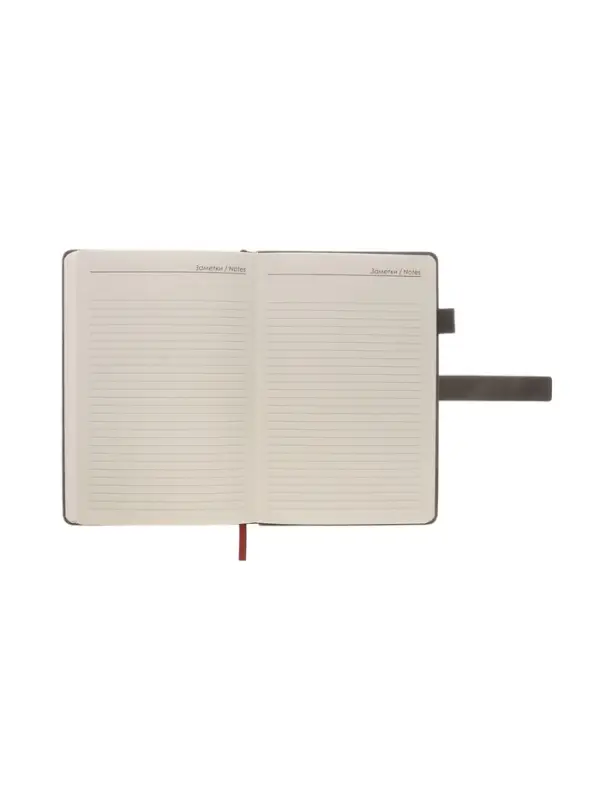 Ежедневник недатированный формат А5, с хлястиком, 80л, линия, пвх, Серый Ежедневник недатированный формат А5, с хлястиком, 80л, линия, пвх, Серый