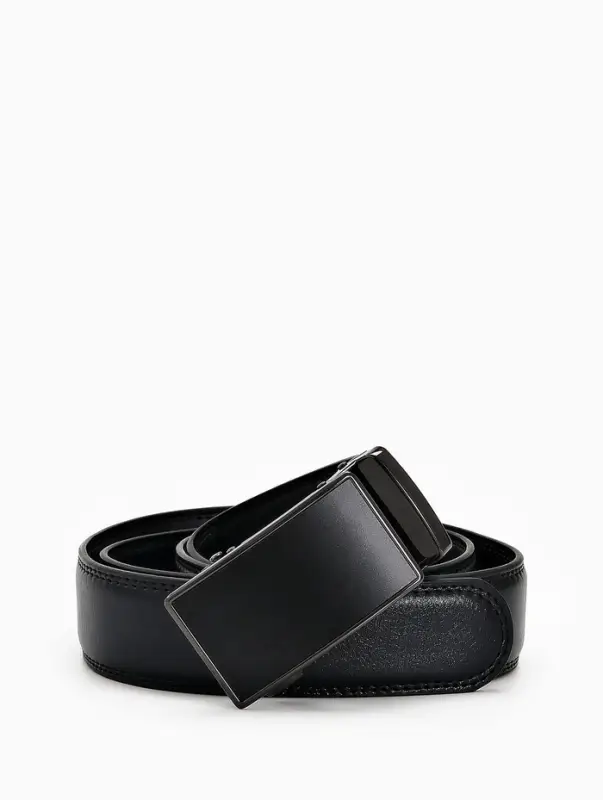 Ремень мужской, ширина 3.7 см, пряжка автомат, чёрный