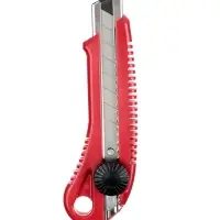 Нож канцелярский 18 мм, пластиковый, с роликовым фиксатором, TOP