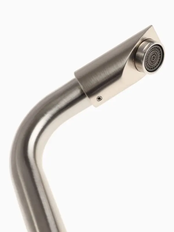 Смеситель для раковины ZEIN ZS 20102, картридж керамика 35 мм, нержавеющая сталь, сатин