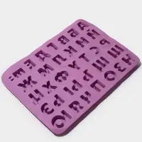 Форма для шоколада Доляна &laquo;Алфавит для бенто-тортов&raquo;, силикон, 36.6&times;26.6&times;2 см, 33 ячейки (3.5&times;3 см), сиреневая