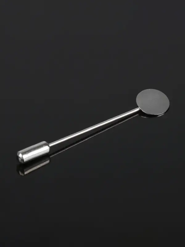 Основа &laquo;Брошь-игла&raquo; L=5 см, площадка 8 мм, (набор 5 шт.), цвет серебро