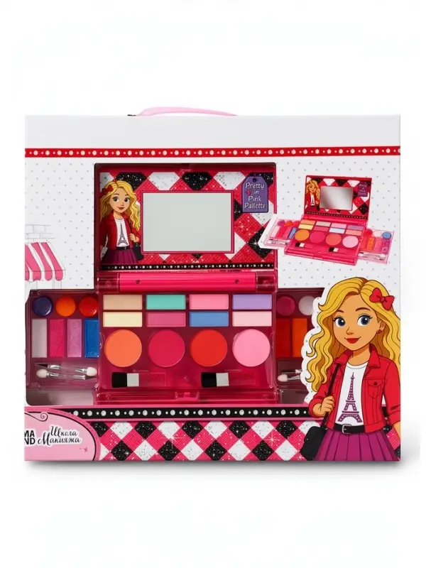 Набор косметики для девочек &laquo;Ноутбук&raquo;, тени для век, блеск для губ, аппликаторы