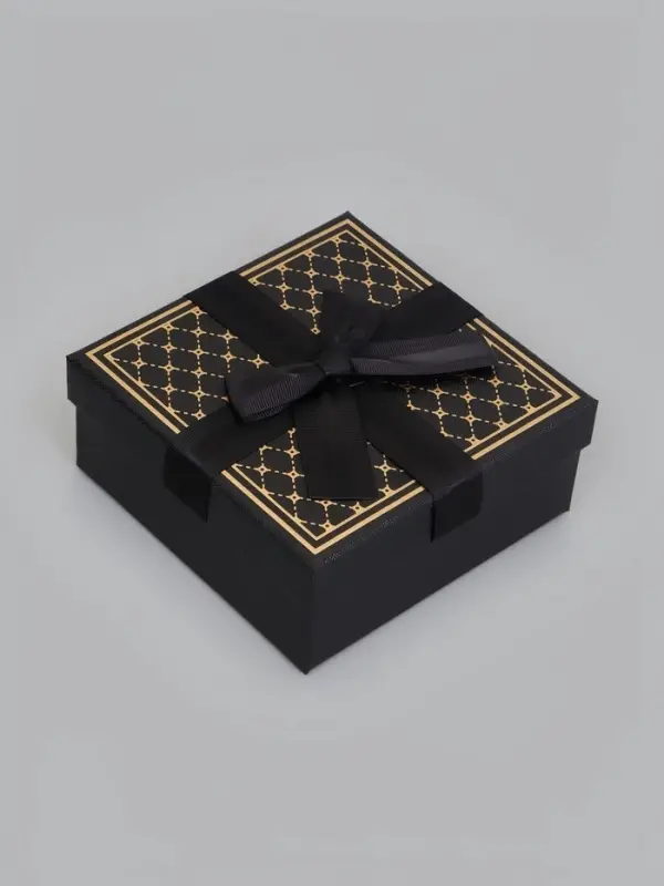 Набор подарочных коробок 3 в 1, с бантом, 19&times;19&times;9.5 см, 17&times;17&times;8 см, 15&times;15&times;6.5 см