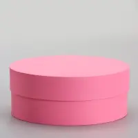 Коробка круглая подарочная розовая, 20&times;8 см
