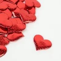 Сердечки декоративные, набор 20 шт., размер 1 шт.: 3.5&times;2.5 см, красные