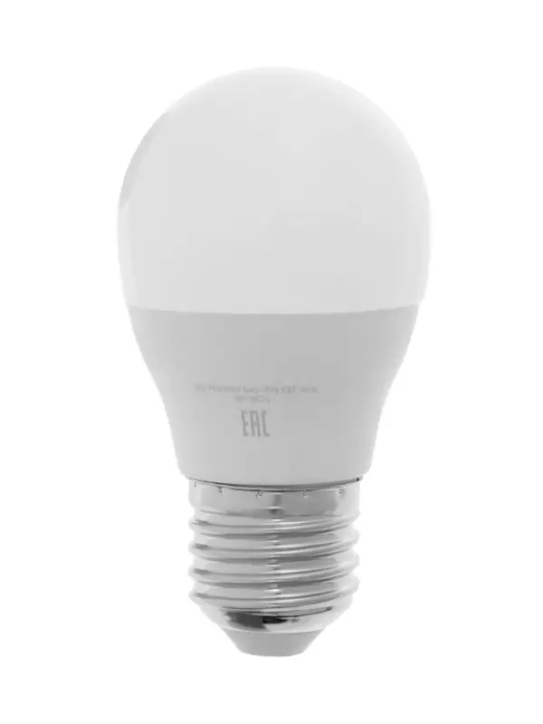 Лампа светодиодная Включай, G45, 10 Вт, E27, 950 Лм, 6500K, IP20, свечение холодное белое, матовое с