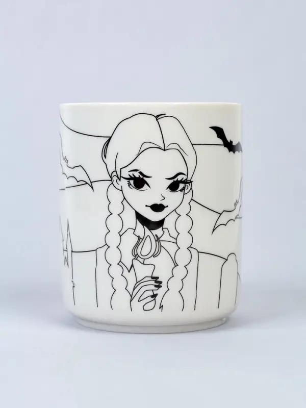 Кружка керамика под роспись акрилом "Девочка с косичками" (без краски)