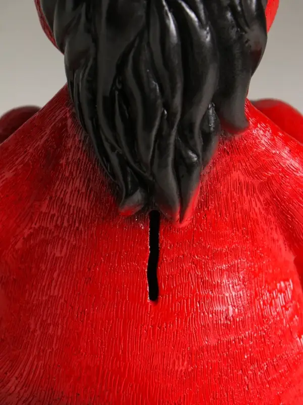 Копилка "Конь с подковой" 24 см, красный