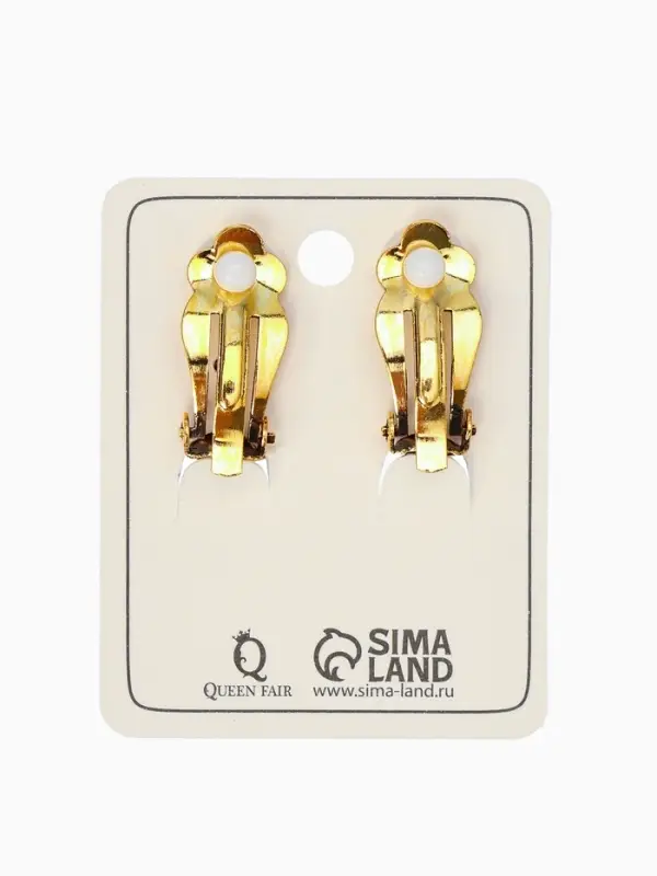 Серьги клипсы для ушей QF &laquo;Сова&raquo;, цвет чернёное золото