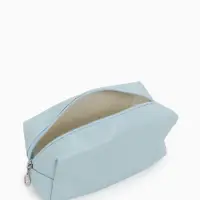 Косметичка женская ONE COLOR, на молнии, экокожа, голубая