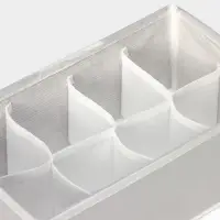 Органайзер для хранения белья LaDо́m, 8 ячеек, 24&times;14&times;10 см, серый