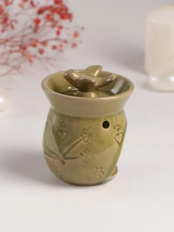 Аромалампа для эфирных масел &laquo;Птички на ветке&raquo;, керамика, 7.5&times;7.5&times;9.8 см