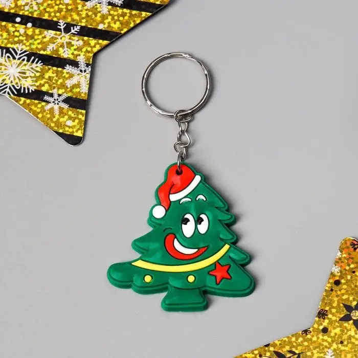 Брелок резина Брелок резина "Новый год" МИКС 5х4,5 см