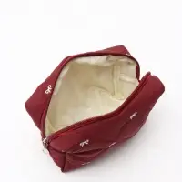 Косметичка кирпичик бантики, 19*8*10, коричневый