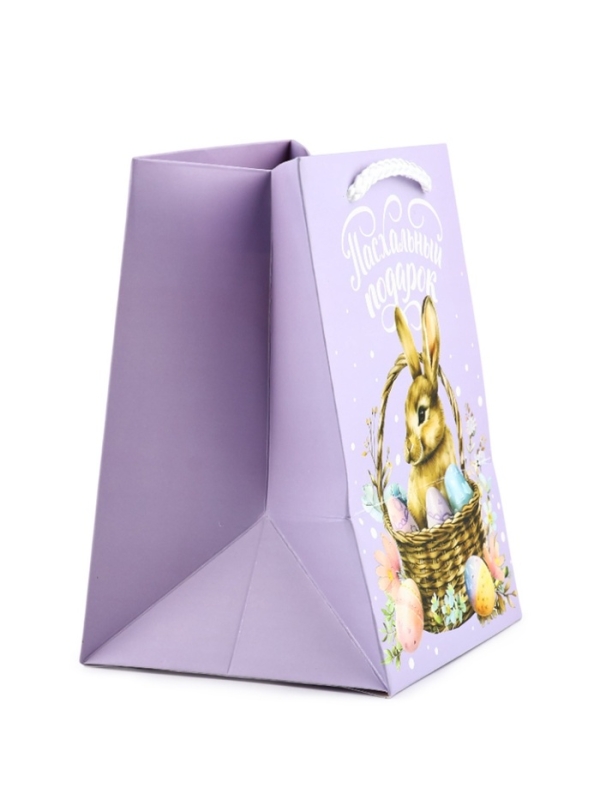 Пакет подарочный под кулич «Пасха», заяц, 12 х 18 х 12 см Пакет подарочный под кулич «Пасха», заяц, 12 х 18 х 12 см