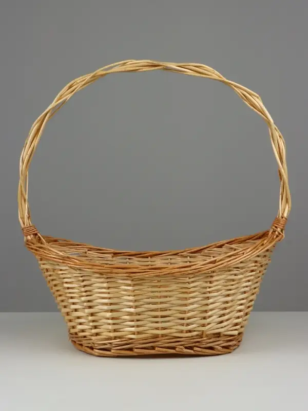 Корзина плетеная (ива) 52х35H16/23/55, 1 шт., натуральный