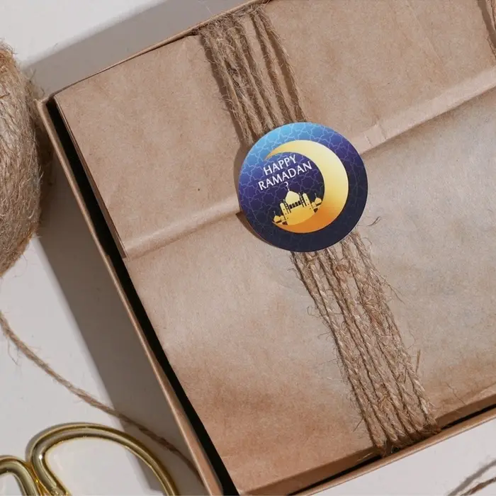 Наклейки для бизнеса и подарков на Рамадан, Happy Ramadan, 40 шт., 4&times;4 см