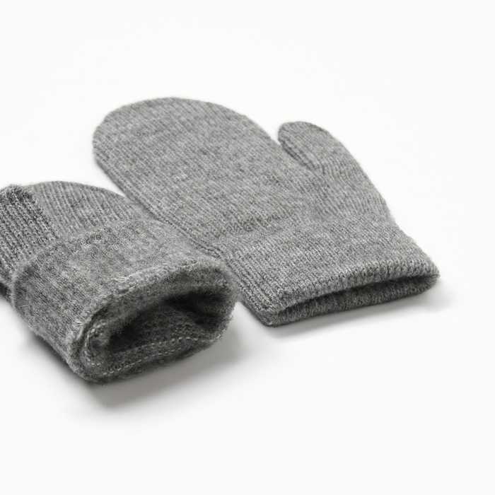 Варежки детские MINAKU, цвет серый, 18 см Варежки детские MINAKU, цвет серый, 18 см