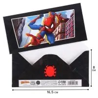 Конверт для денег, 16.5 х 8 см &laquo;Супер-мен&raquo;, Человек-паук