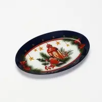 Блюдо сервировочное овальное &laquo;Новогодняя композиция&raquo;, 24.5&times;15&times;2 см