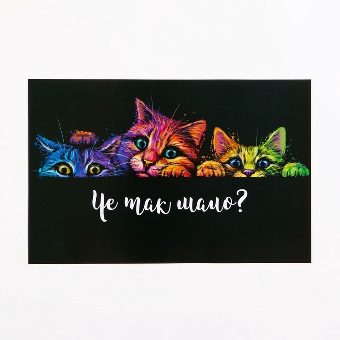 Коврик под миску  Коврик под миску "Пижон" 43 х 28 см "Чё так мало?"