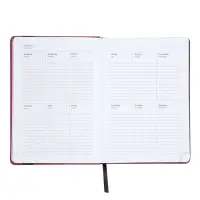 Ежедневник недатированный А5 Monochrome. Anemone, 136 листов, 7БЦ, розовый, soft touch, с резинкой