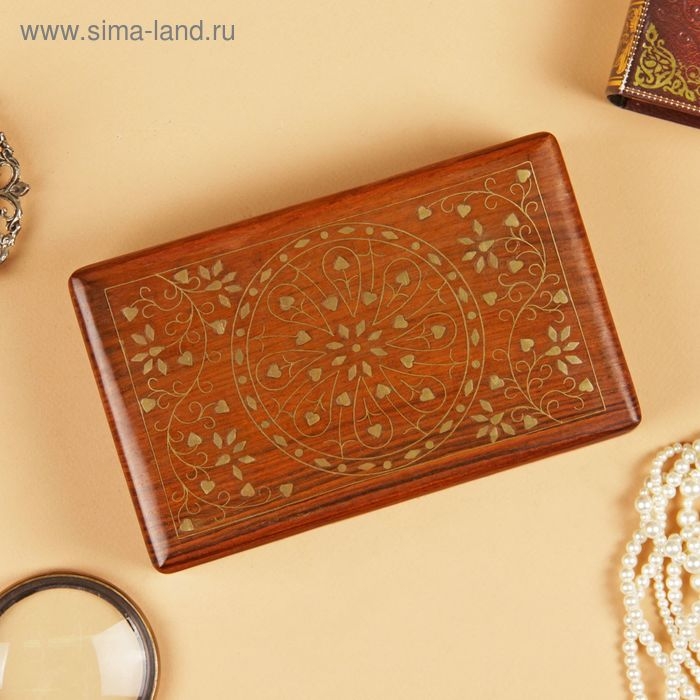 Шкатулка  Шкатулка "Узор" дерево 20х13х6 см