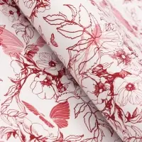 Пленка для цветов, "Романтичные моменты", винный, 57х57 см