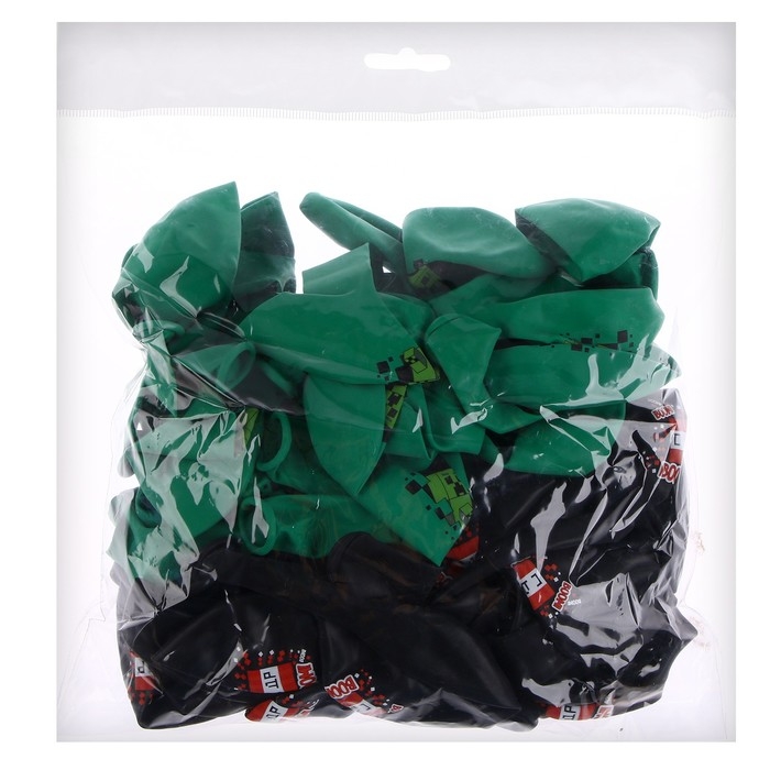 Воздушный шар латексный 12 Воздушный шар латексный 12" «С Днём Рождения», пиксели, 50 шт.