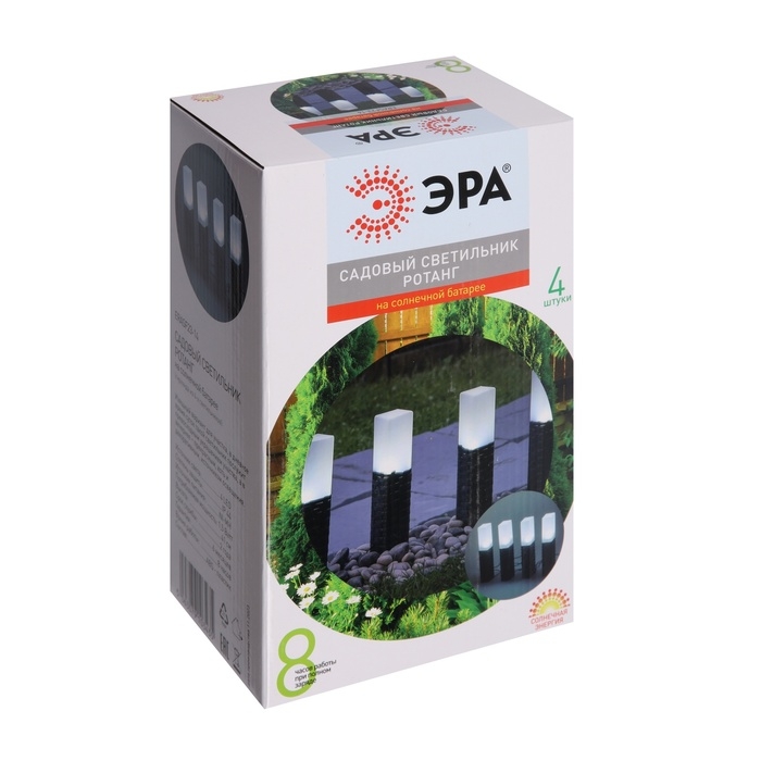 Светильник садовый Эра на солнечной батарее «Ротанг» Светильник садовый Эра на солнечной батарее «Ротанг»
