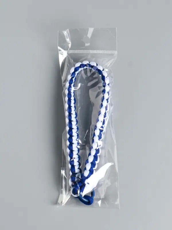 Брелок на карабине Брелок на карабине "Паракорд" шнур 0,5 см сине-белый 14,5х1,8х0,8 см