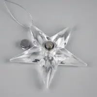 Ёлочная игрушка &laquo;Звезда&raquo;, 8.5&times;8.5&times;2.8 см, 1 LED, от батареек, свечение мульти (RGB)