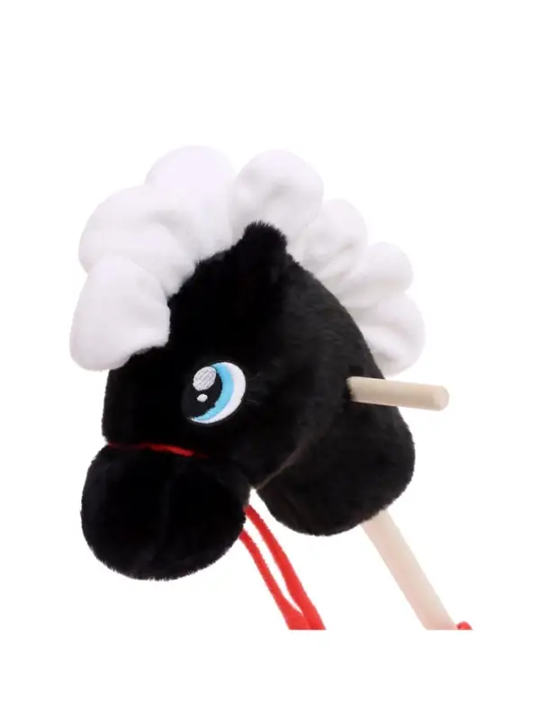 Мягкая игрушка ZABIAKA &laquo;Конь-скакун&raquo;, на палке, МИКС, чёрная