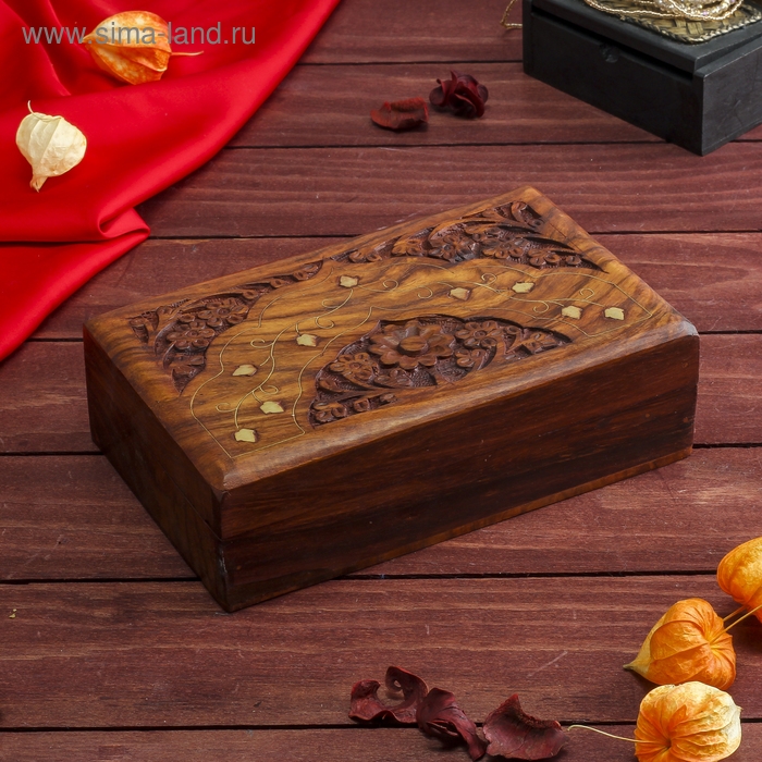 Шкатулка дерево  Шкатулка дерево "Идилия" 20х13х6 см