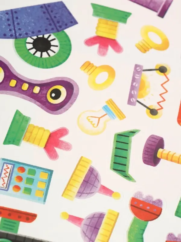 Книжка с наклейками "Роботы"