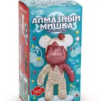Алмазная мозаика на фигурке с полным заполнением &laquo;Медведь&raquo;, пироженка
